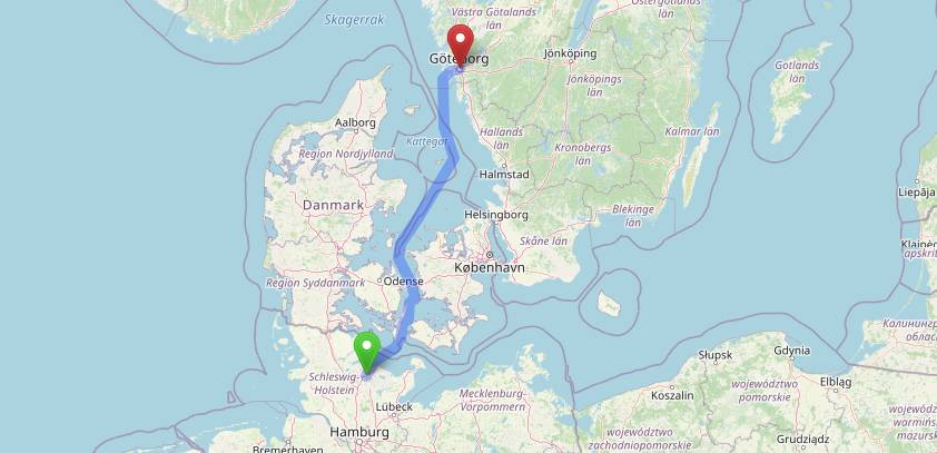 Fähre von Kiel nach Göteborg
