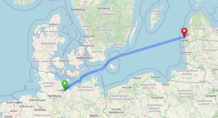 Fähre von Travemünde nach Liepaja